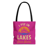 Tote Bag - I Pee In Lakes Retro Sun