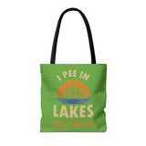 Tote Bag - I Pee In Lakes Retro Sun