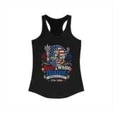 Funny Statue Blazed 250th Anniversary Patriotic Americana Basic Racerback Tank Top - Women's