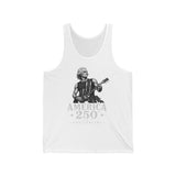 Rock Guitar Soldier America 250 Distressed Patriotic Grunge Basic T-Shirt - Unisex