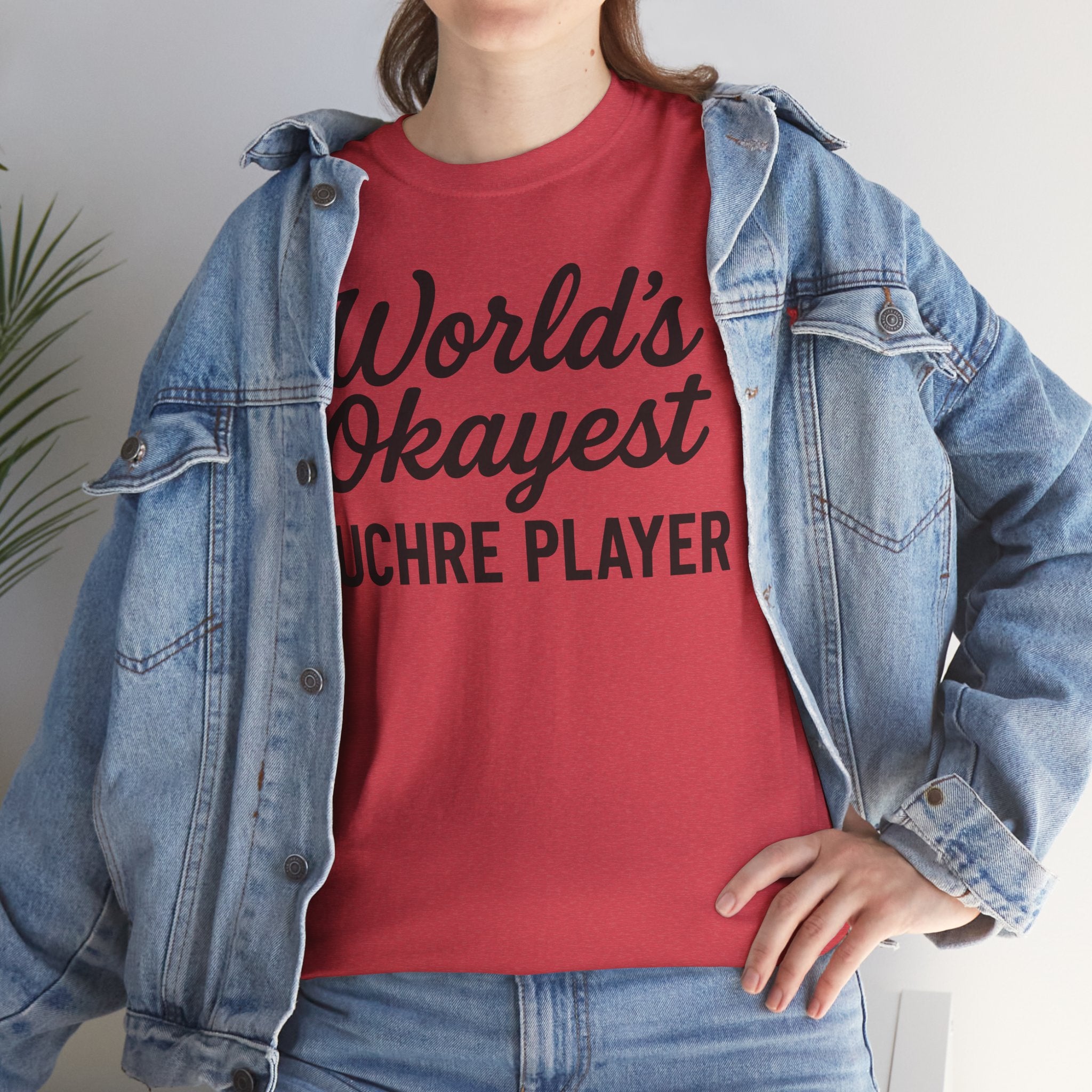 Worlds Okayest Euchre Player Basic T-Shirt - Unisex