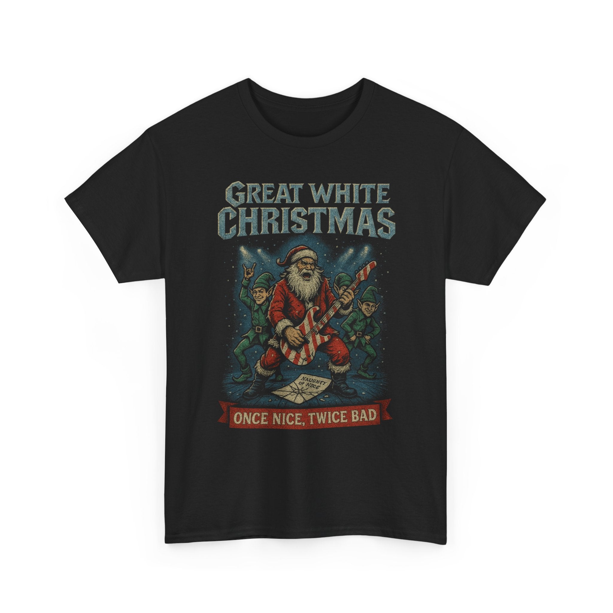 Great White Christmas Once Nice Twice Bad Firefly Basic T-Shirt - Unisex