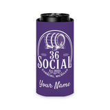 36 Social Logo 2 SL Can Cooler - Skinny - Purple (Satisfy)