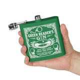 Green Reader's Black Flask - 6oz