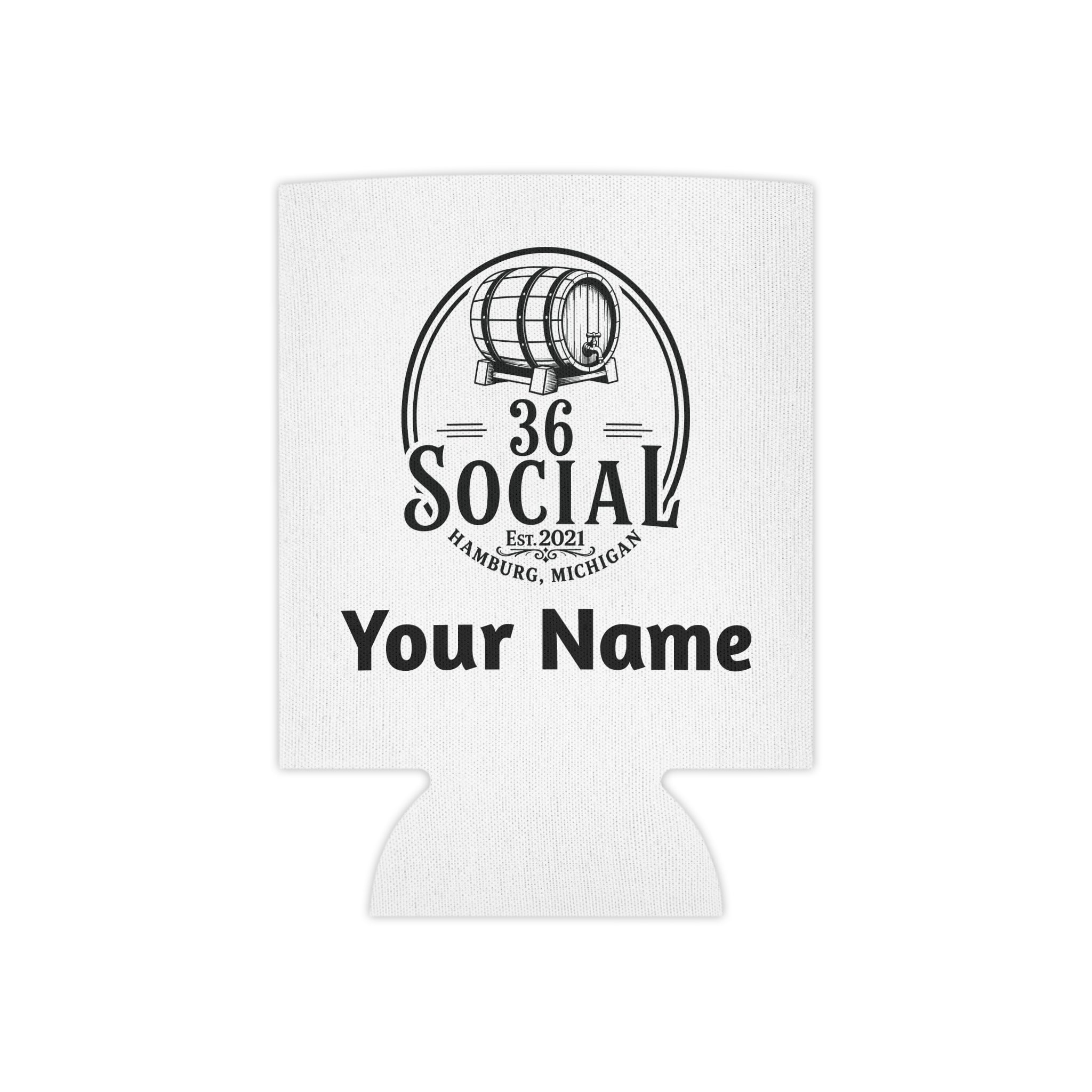 36 Social Logo 2 SL Can Cooler - Regular - White (Amaranth)