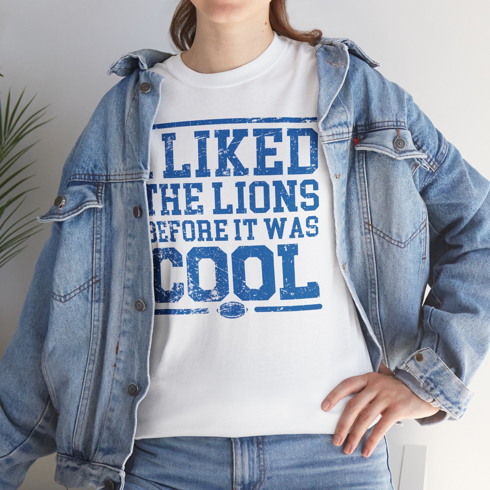 I Liked the Lions Before It Was Cool Blue Basic T-Shirt - Unisex