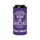 36 Social Logo 2 SL Can Cooler - Skinny - Purple (Amaranth)