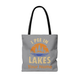 Tote Bag - I Pee In Lakes Retro Sun