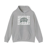Spartans Football White & Green Hoodie - Unisex