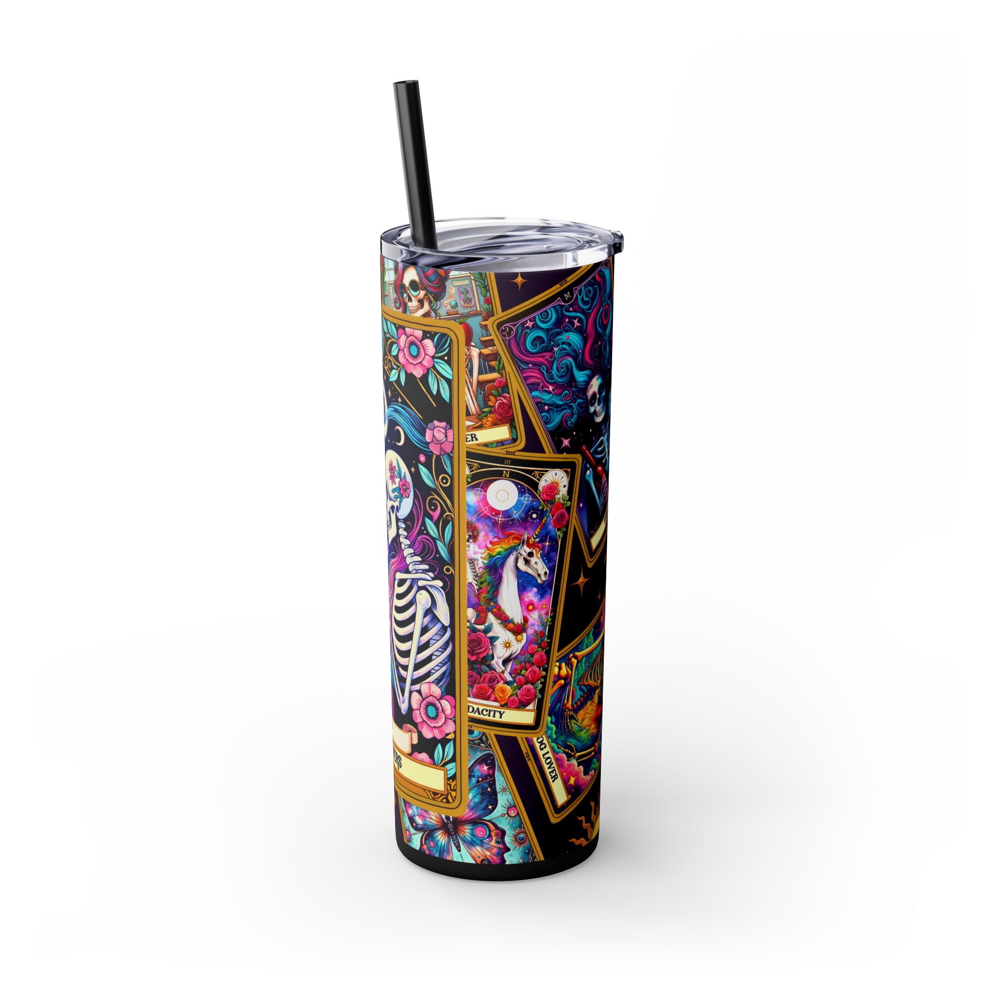 The Lovers 2 Skinny Steel Tumbler with Straw, 20oz