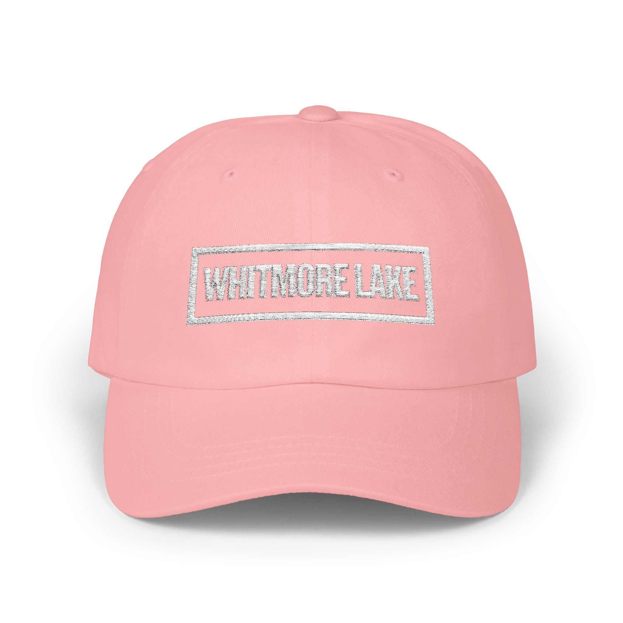 Whitmore Lake Bold & Square White Embroidery Dad Cap