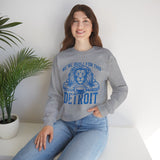 We're Built for This Detroit Blue Crewneck Sweatshirt - Unisex