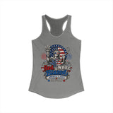 Funny Statue Blazed 250th Anniversary Patriotic Americana Basic Racerback Tank Top - Women's