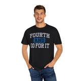 Fourth and Go For It Blue & Gray Premium T-Shirt - Unisex