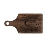 Snowman Happy Holidays Engraved Wooden Cutting Board Paddle w Handle