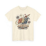 Rocket Space 250 Years America Retro Patriotic Americana Basic T-Shirt - Unisex