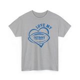 Love Detroit Football Blue Basic T-Shirt - Unisex