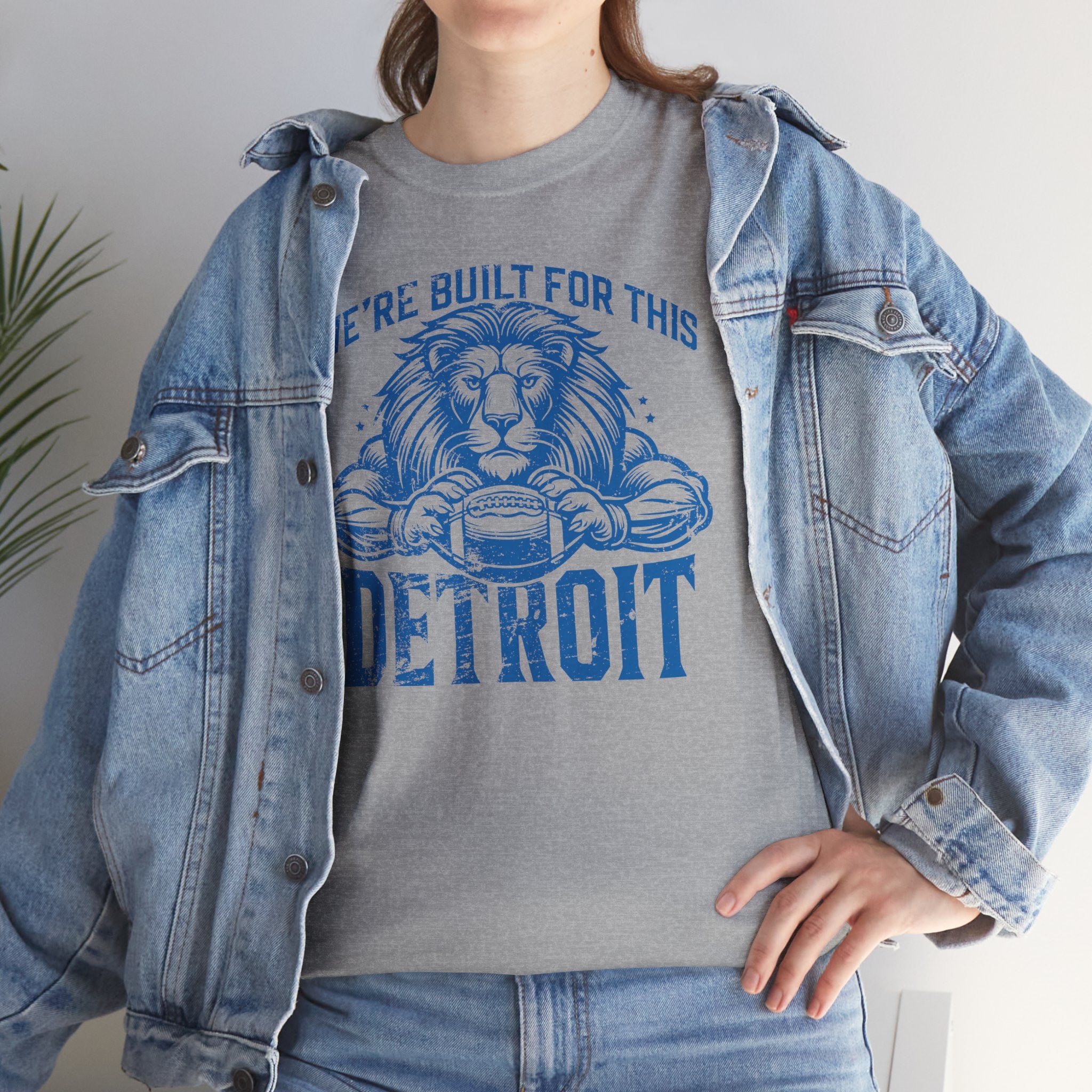 We're Built for This Detroit Blue Basic T-Shirt - Unisex