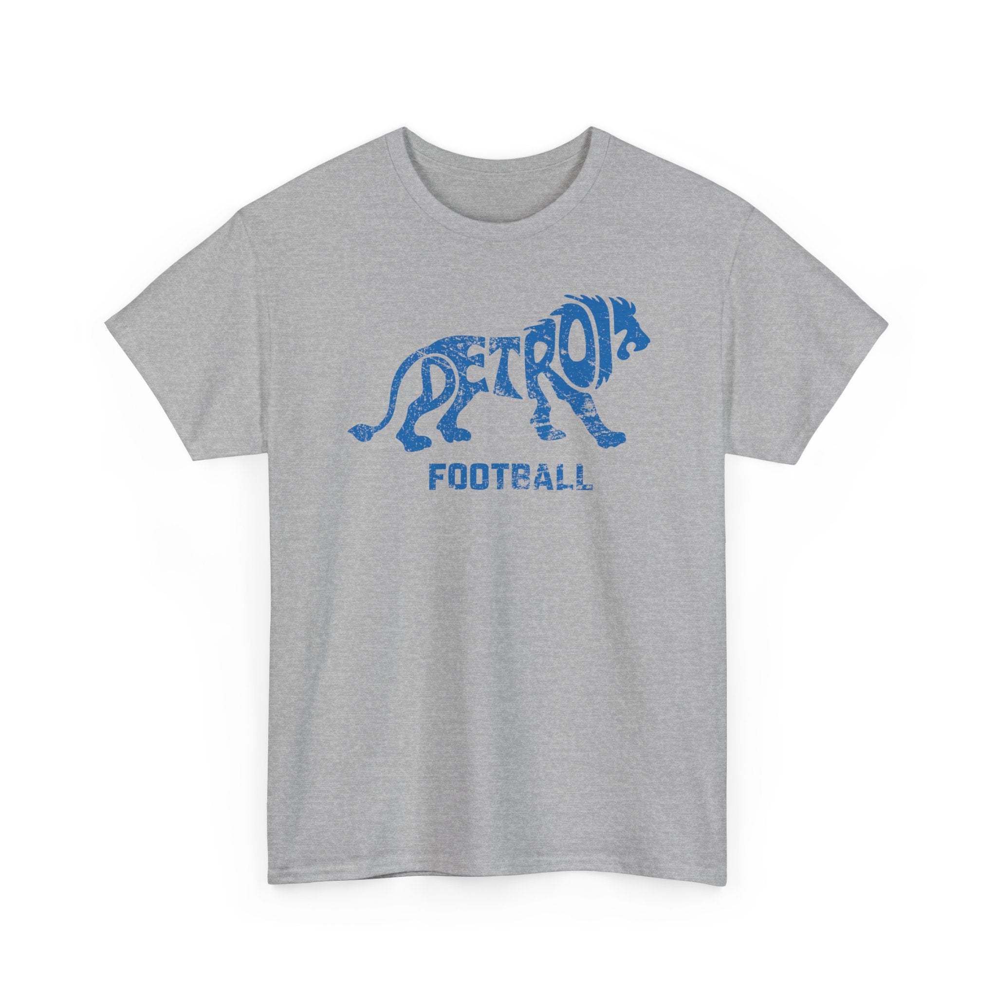 Detroit Football Lion Blue Basic T-Shirt - Unisex