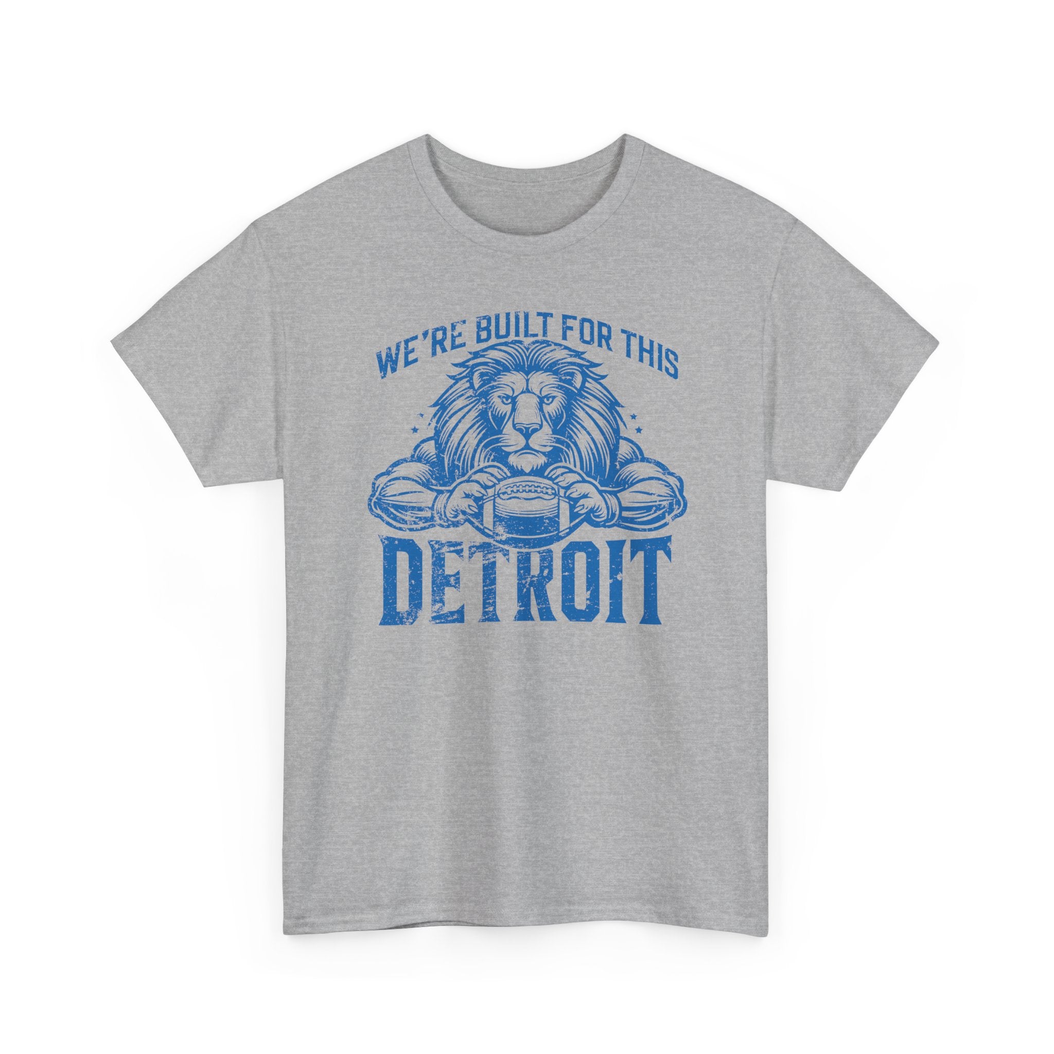 We're Built for This Detroit Blue Basic T-Shirt - Unisex