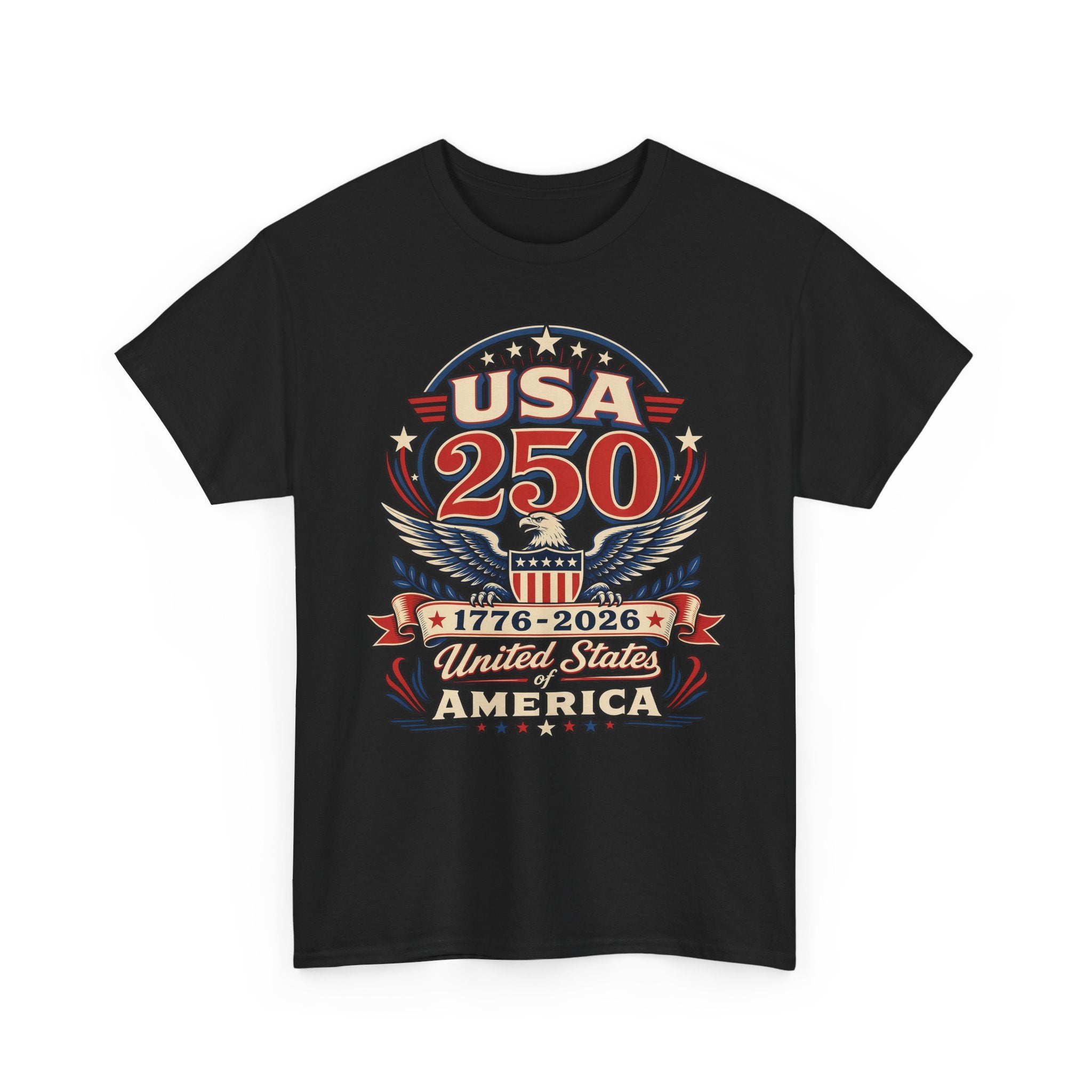 Classic Eagle Badge USA 250 1776 2026 Patriotic Basic T-Shirt - Unisex