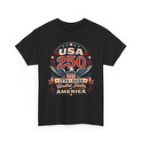 Classic Eagle Badge USA 250 1776 2026 Patriotic Basic T-Shirt - Unisex