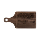 Nutcracker by Tree Engraved Wooden Cutting Board Paddle w Handle