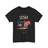 Soldier Flag Salute 250th Anniversary Vintage Patriotic Americana Basic T-Shirt - Unisex