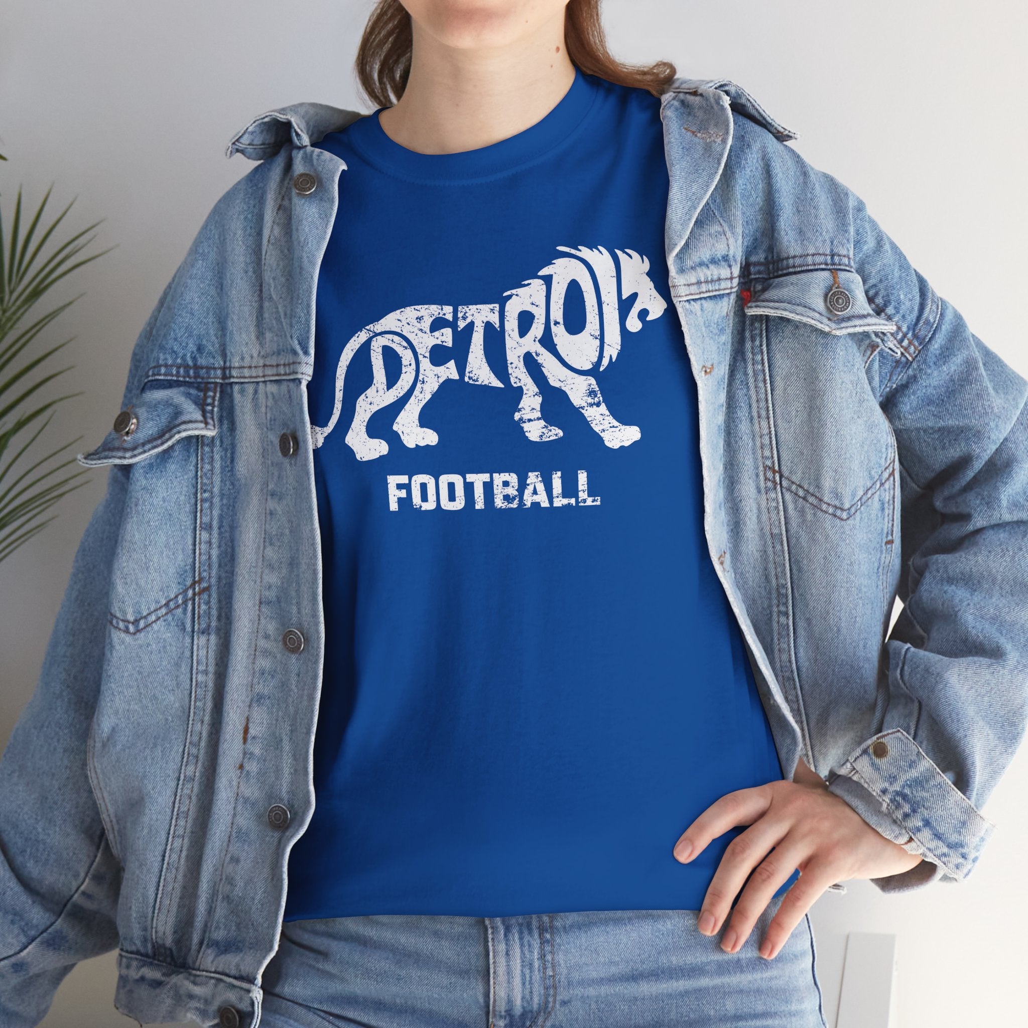 Detroit Football Lion White Basic T-Shirt - Unisex