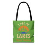 Tote Bag - I Pee In Lakes Retro Sun