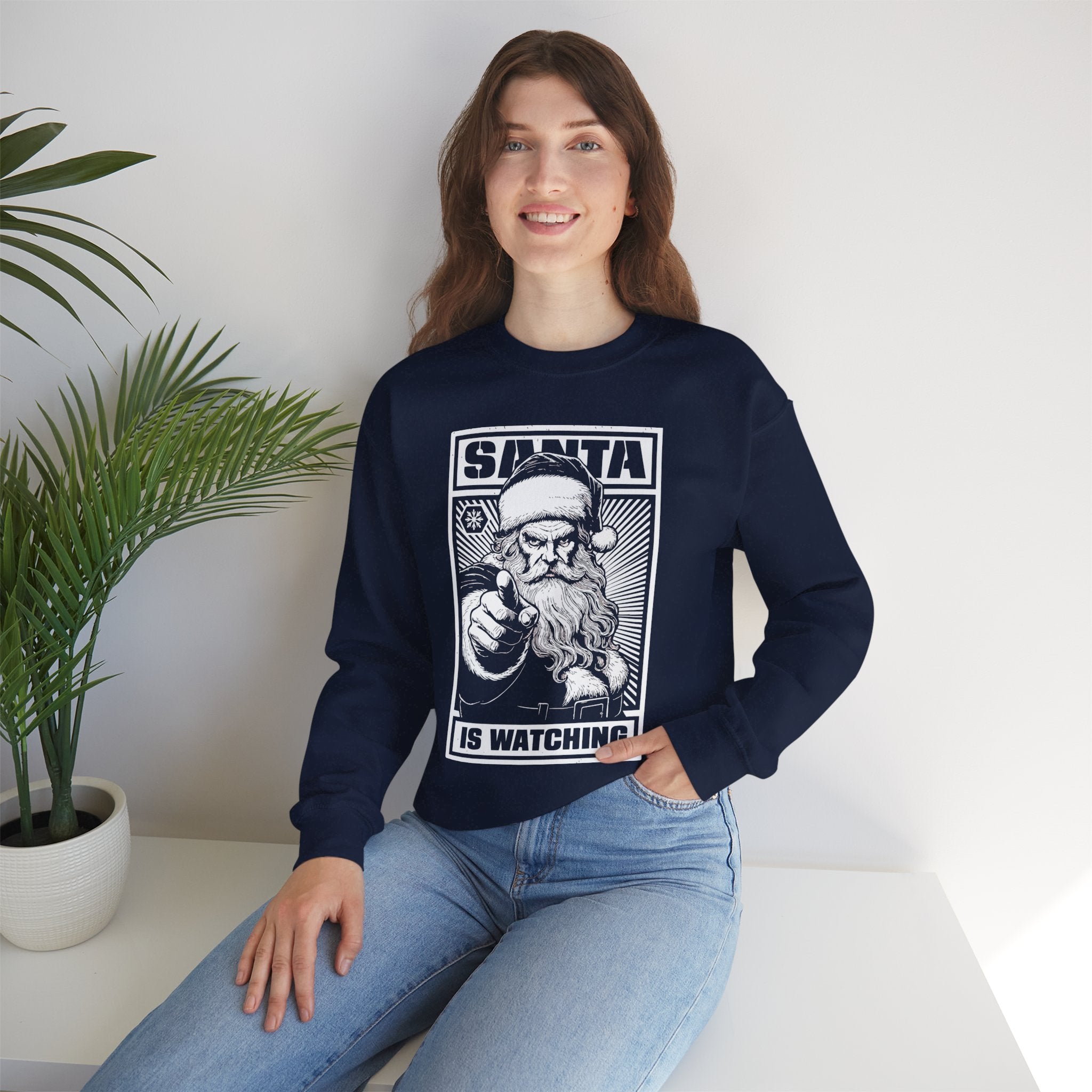 Santa is Watching Crewneck Sweatshirt - Unisex