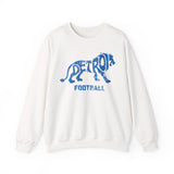 Detroit Football Lion Blue Crewneck Sweatshirt - Unisex