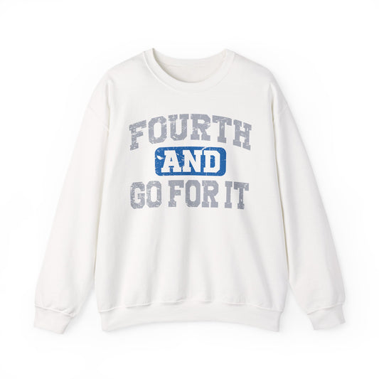 Fourth and Go For It Blue & Gray Crewneck Sweatshirt - Unisex