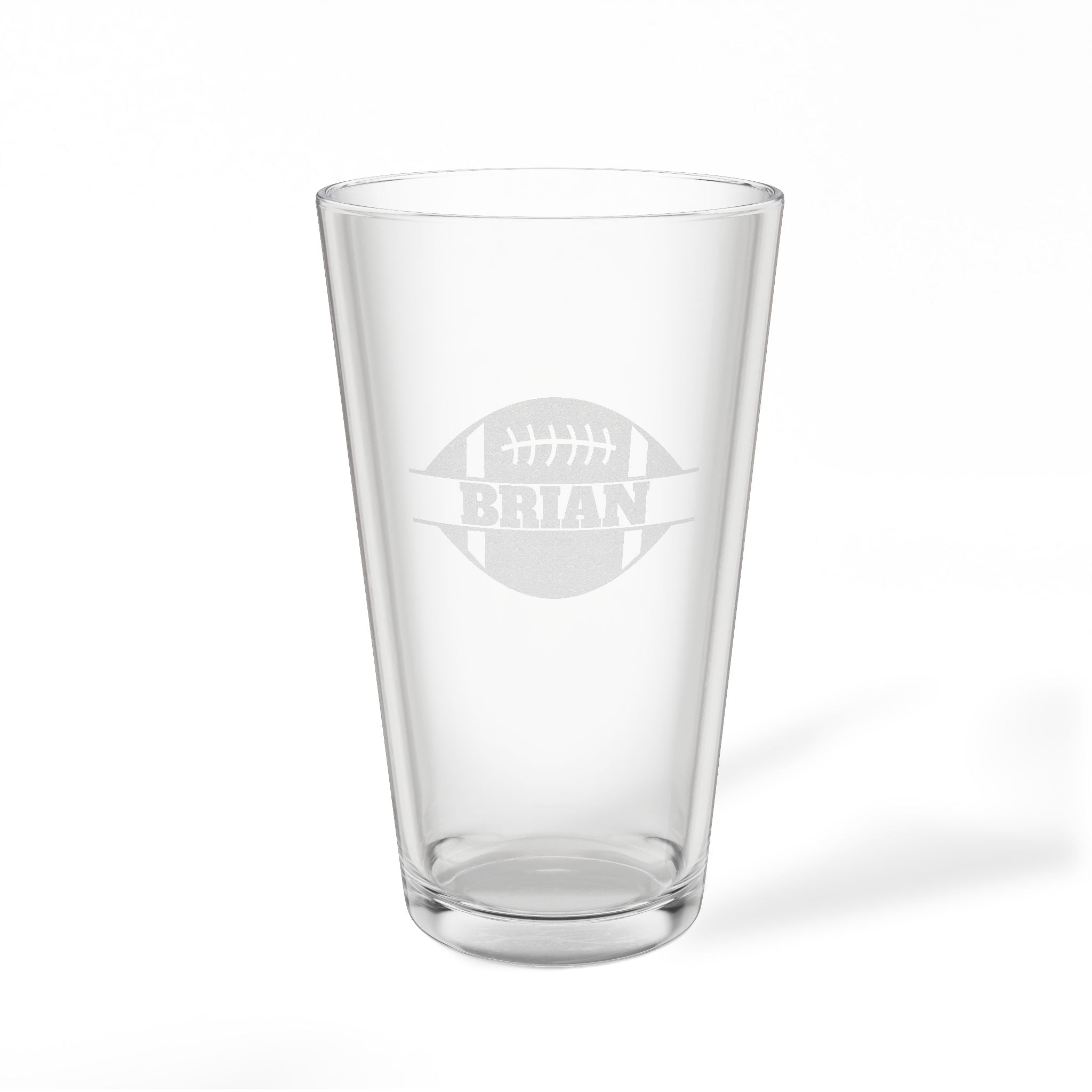 Football Name Personalized Engraved 16oz Pint Mixing Glass
