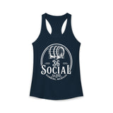 36 Social Logo 2 Black SL Basic Racerback Tank Top - Women's