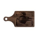 Santa Walking with Gift Sack Personalized Engraved Wooden Cutting Board Paddle w Handle