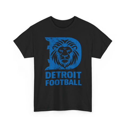Detroit Football Blue Basic T-Shirt - Unisex