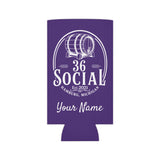 36 Social Logo 2 SL Can Cooler - Skinny - Purple (Satisfy)
