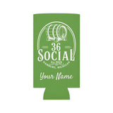 36 Social Logo 2 SL Can Cooler - Skinny - Green (Satisfy)