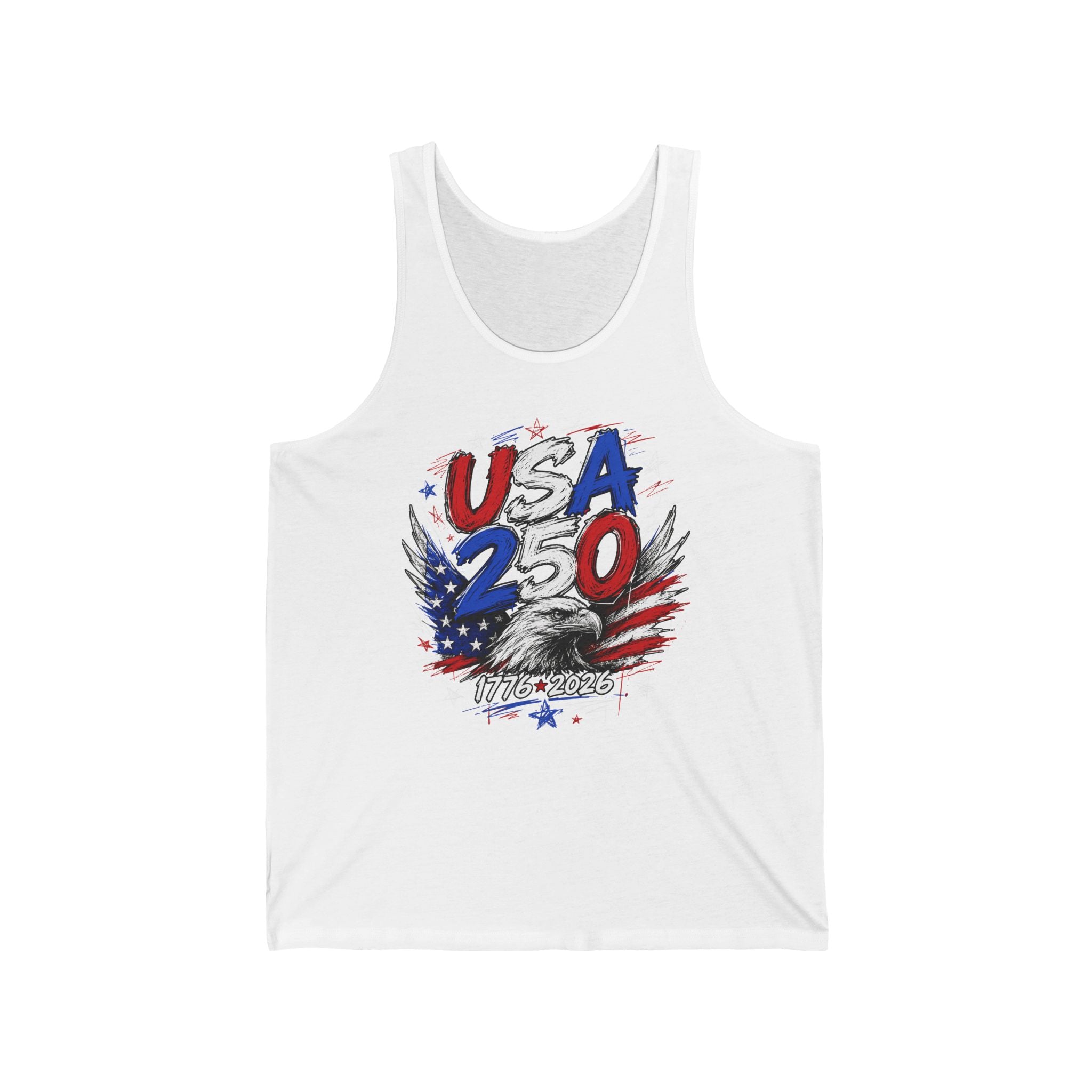 Eagle Brush USA 250 1776 2026 Patriotic Grunge Basic T-Shirt - Unisex
