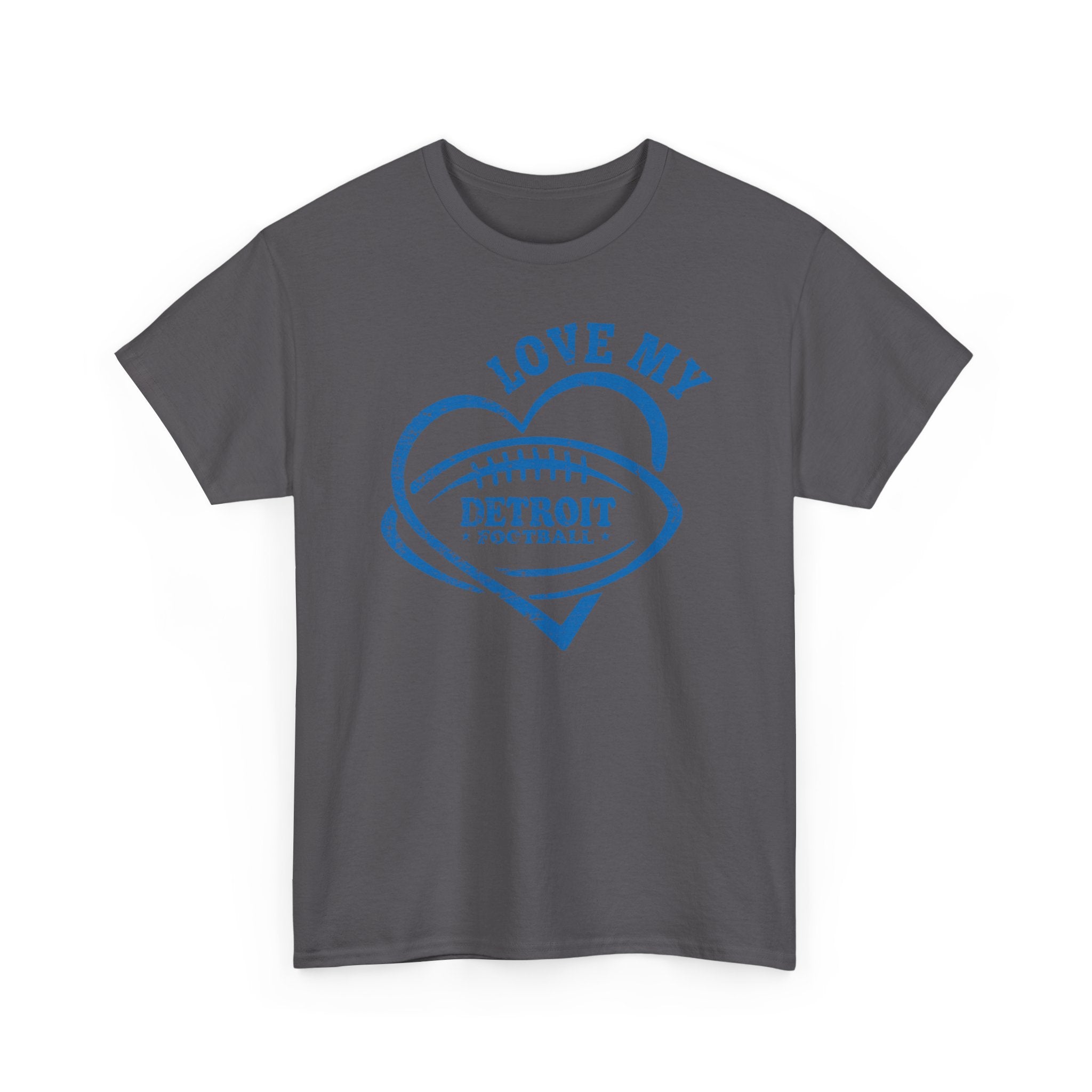 Love Detroit Football Blue Basic T-Shirt - Unisex