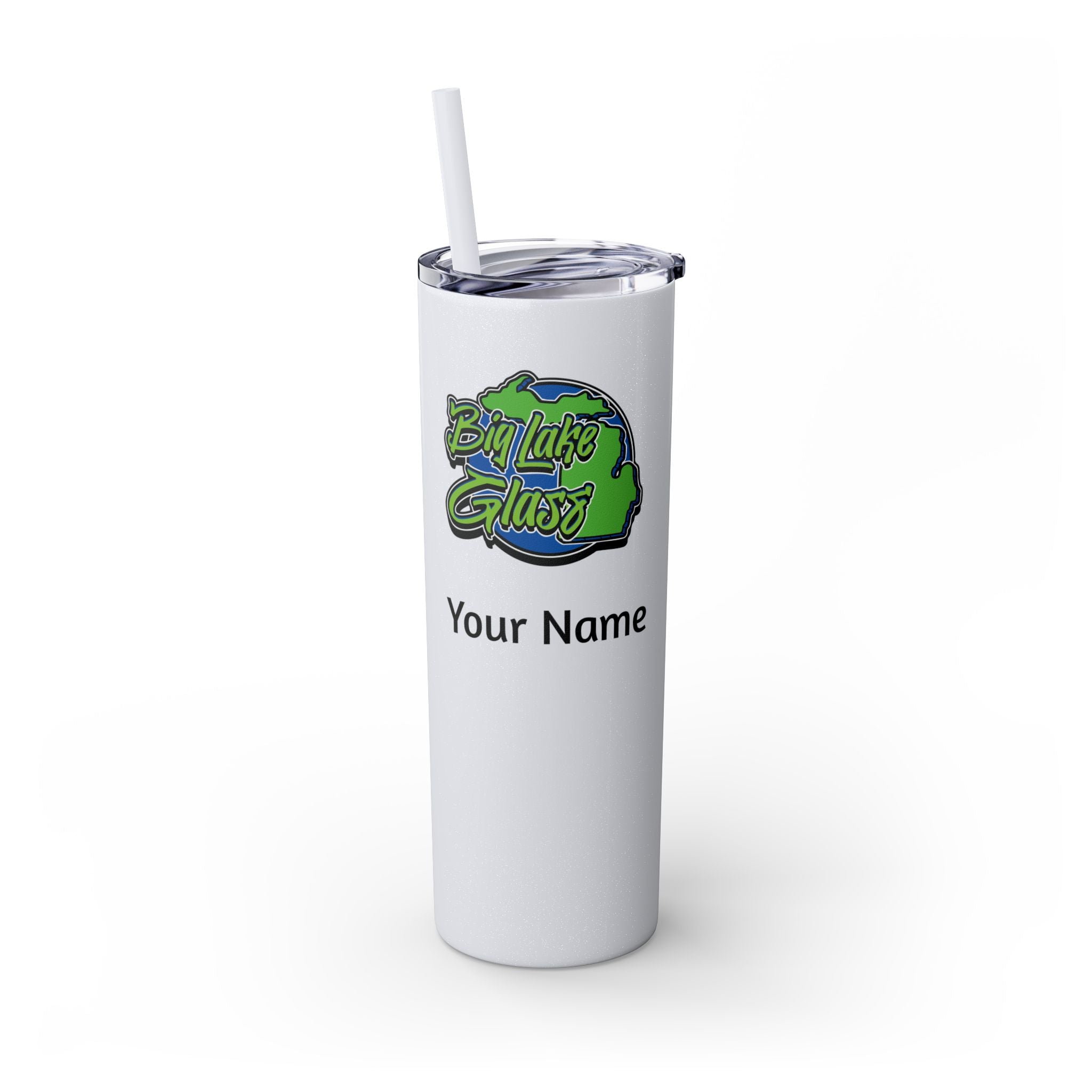 Skinny Steel Tumbler with Straw - 20oz - Big Lake Glass