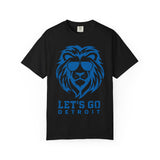 Let's Go Detroit Lion Blue Premium T-Shirt - Unisex