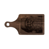 Santa Portrait Engraved Wooden Cutting Board Paddle w Handle