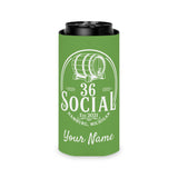 36 Social Logo 2 SL Can Cooler - Skinny - Green (Satisfy)