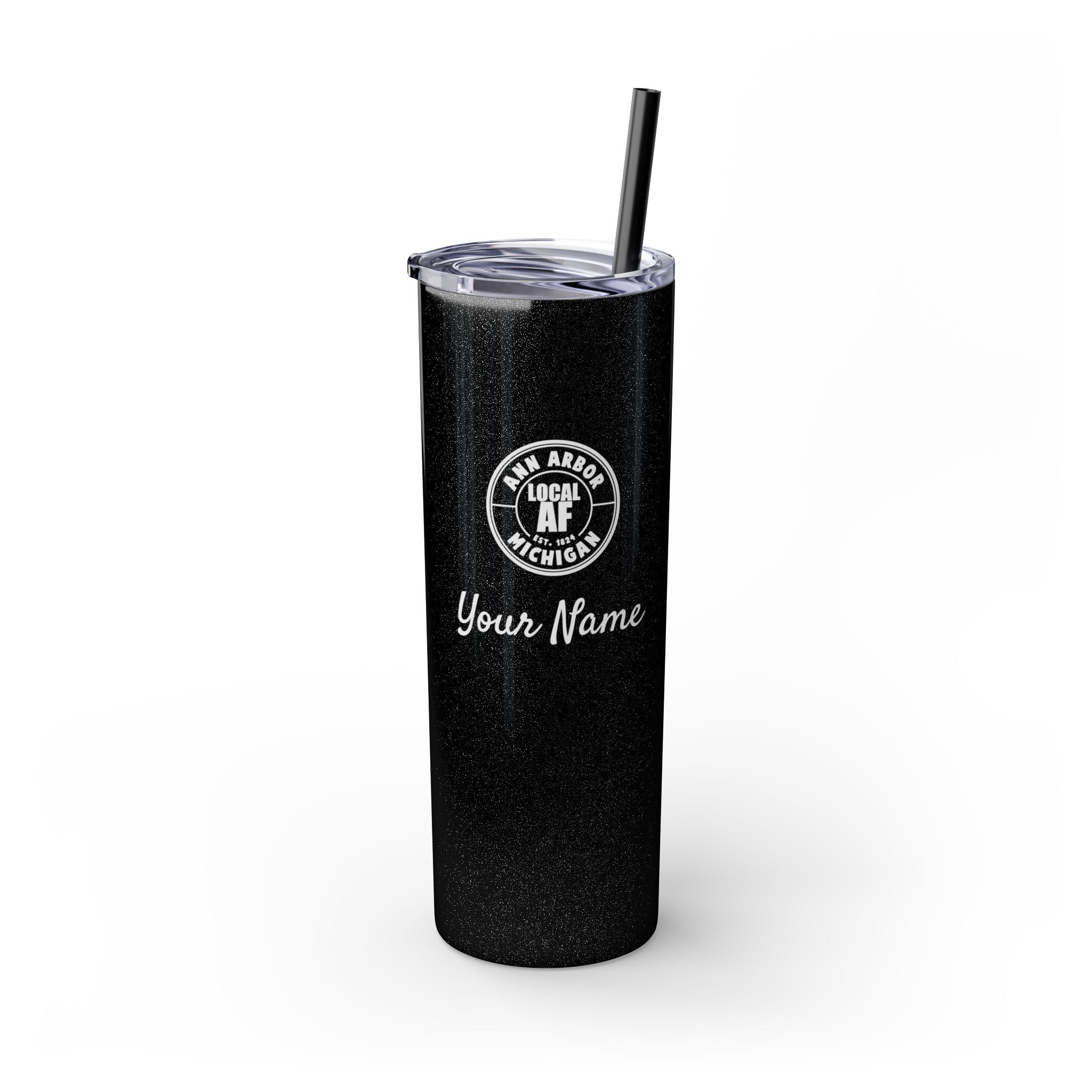 Ann Arbor Local AF Skinny Steel Tumbler with Straw - 20oz