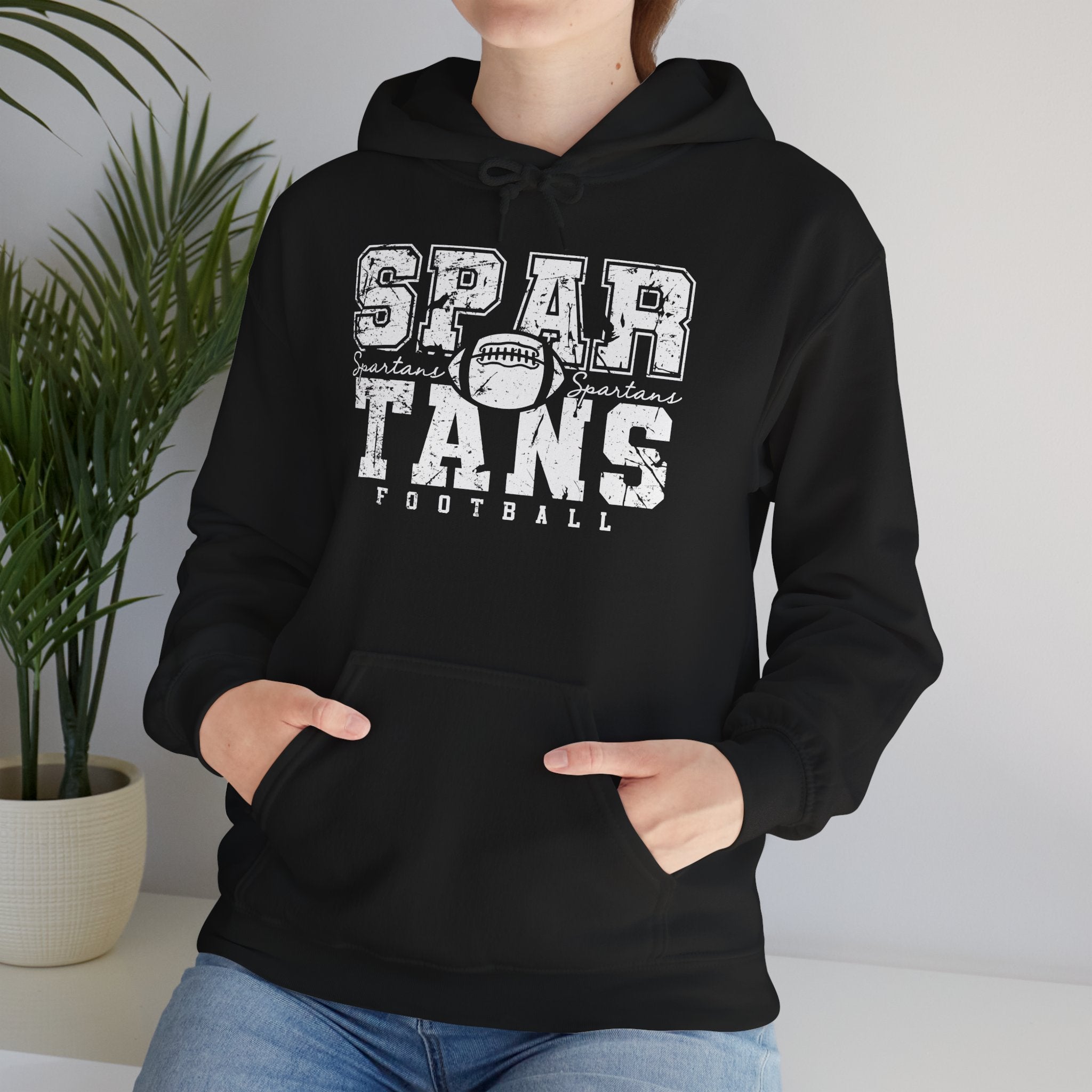 Spartans Football White Hoodie - Unisex