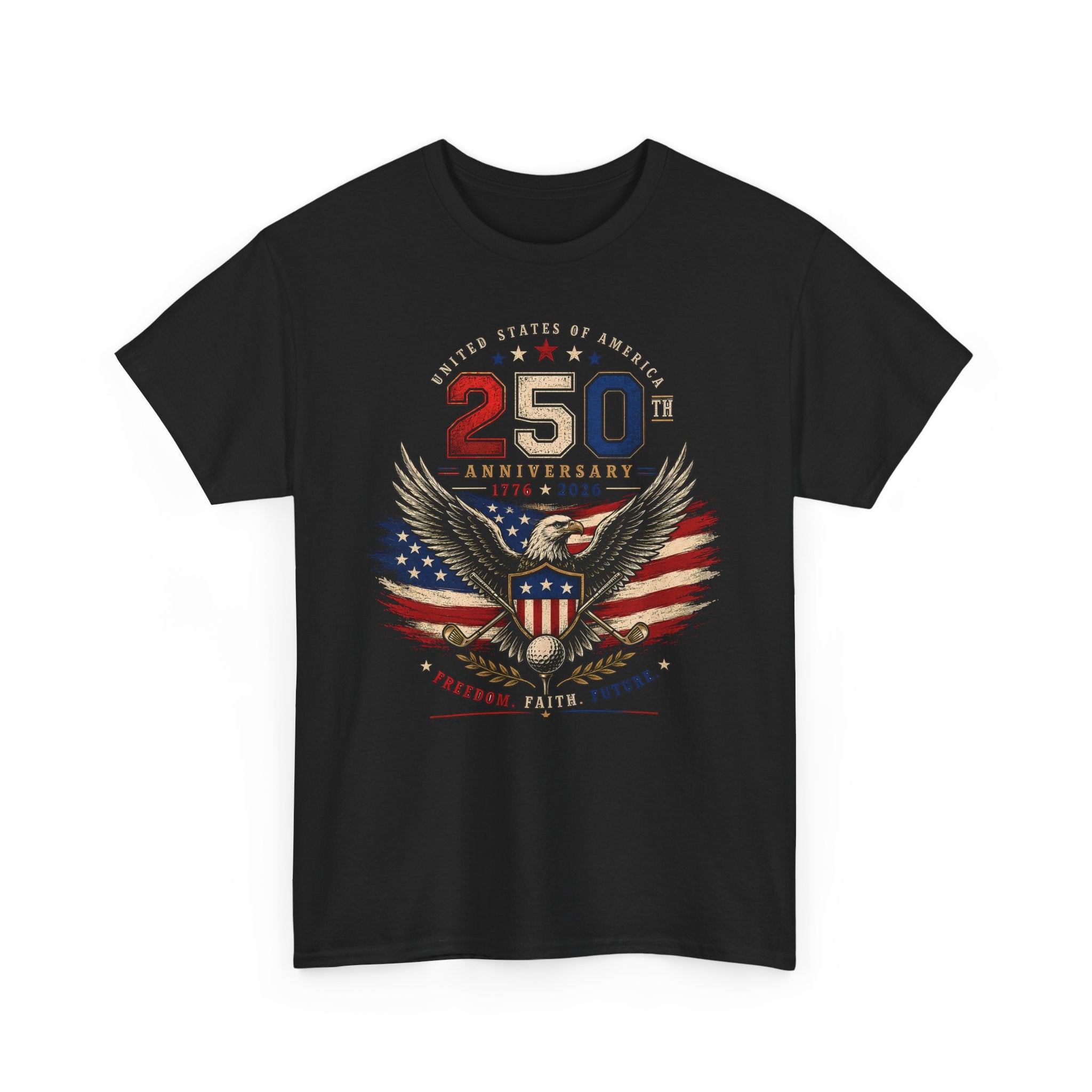 Eagle Shield 250th Anniversary Vintage Patriotic Americana Basic T-Shirt - Unisex