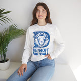 Detroit Football Blue Crewneck Sweatshirt - Unisex