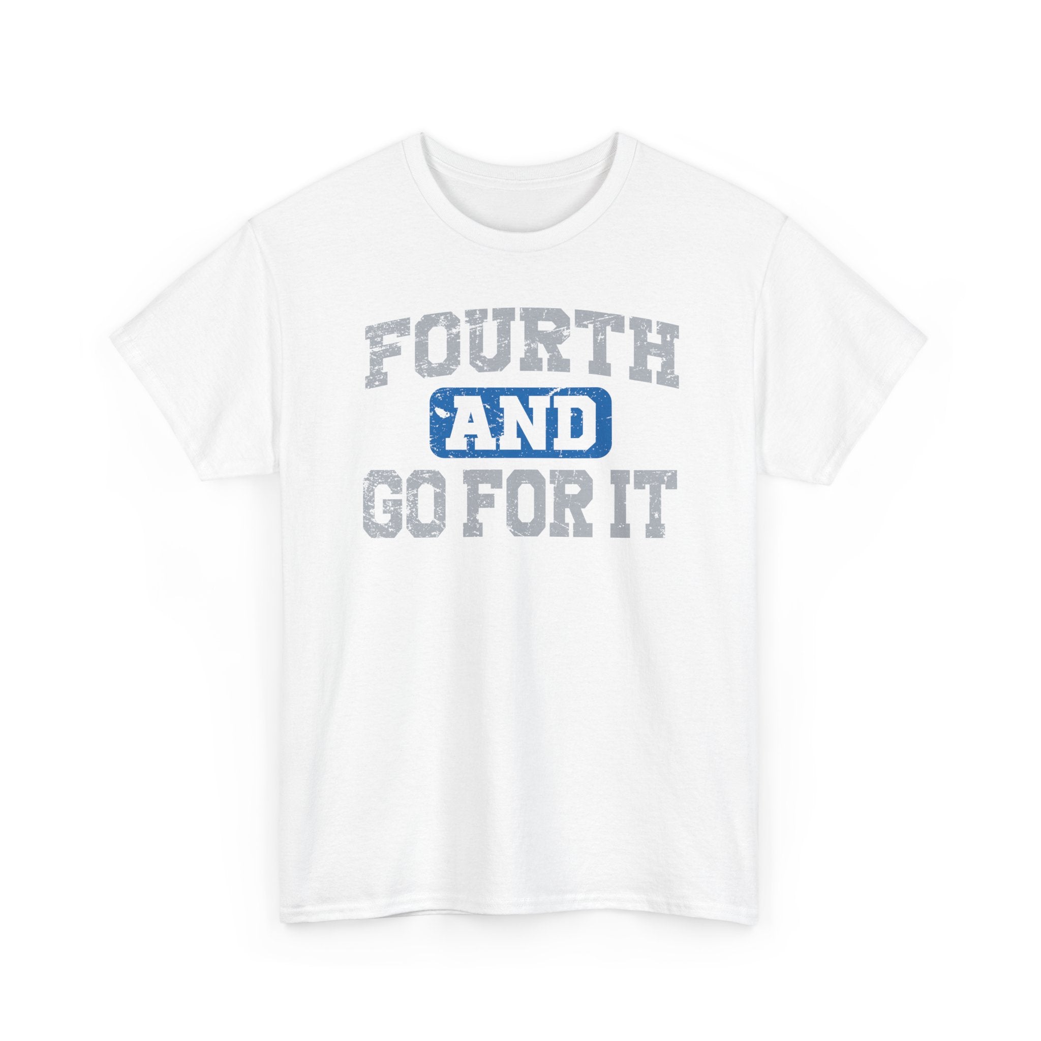 Fouth and Go For It Blue & Gray Basic T-Shirt - Unisex